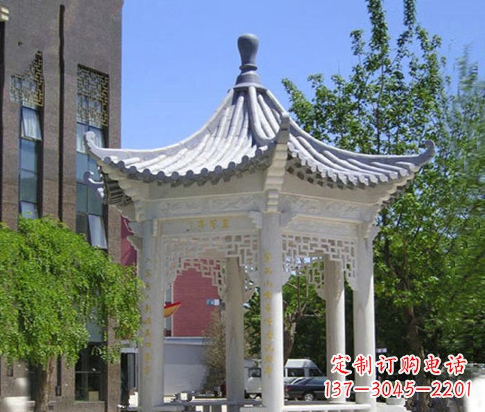 泰州小区景观大理石凉亭
