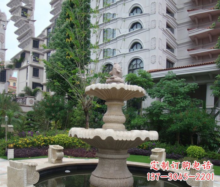 泰州小区景观大理石鲤鱼喷泉石雕