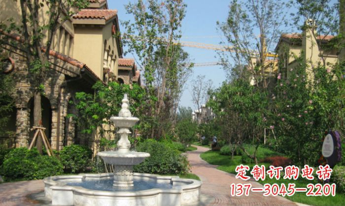 泰州小区景观大理石喷泉石雕 (5)