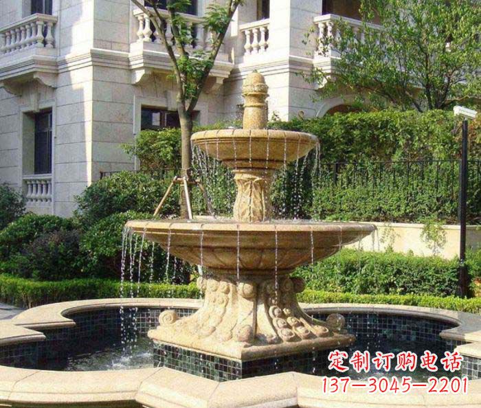 泰州小区景观大型喷泉石雕 (2)