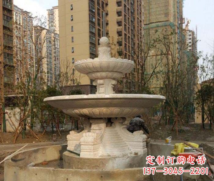 泰州小区景观大型喷泉石雕 (3)