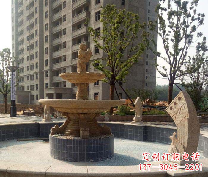 泰州小区景观大型喷泉石雕