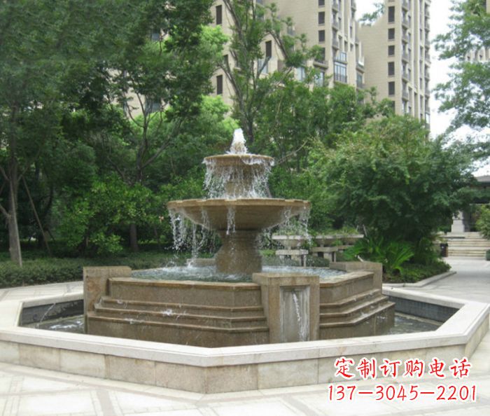 泰州小区景观大型喷泉石雕 (7)