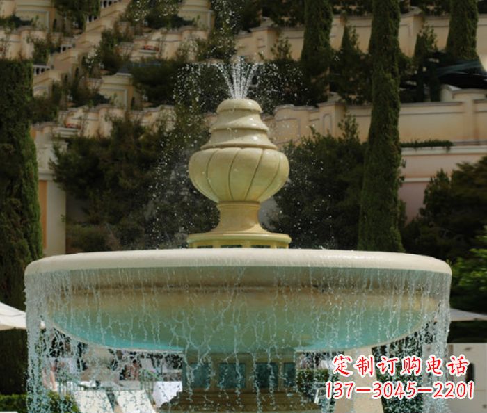 泰州小区景观多层喷泉石雕_2