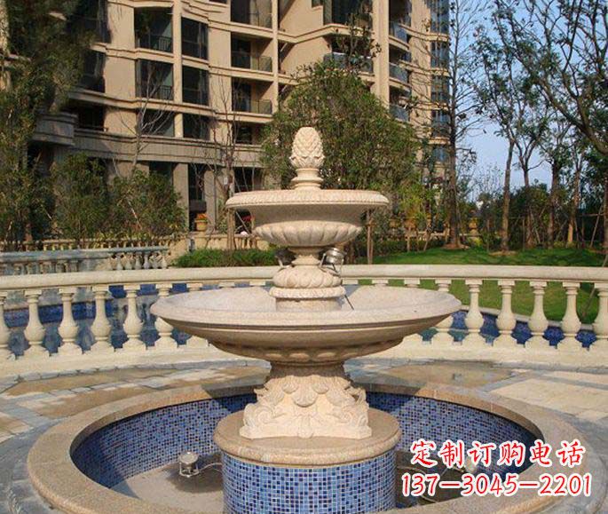 泰州小区景观多层喷泉石雕