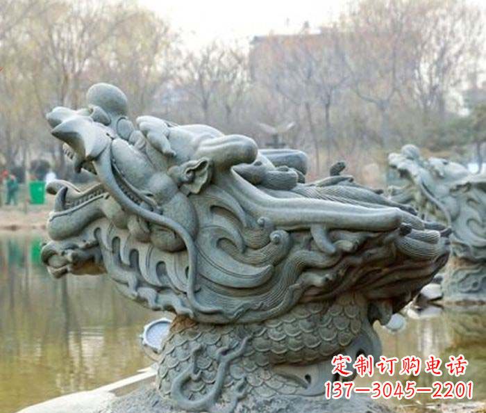 泰州小区景观龙头喷泉石雕