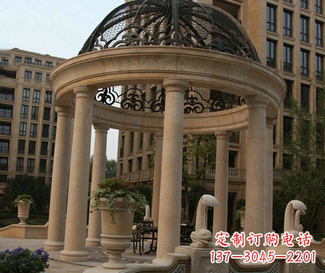泰州小区景观欧式石雕凉亭