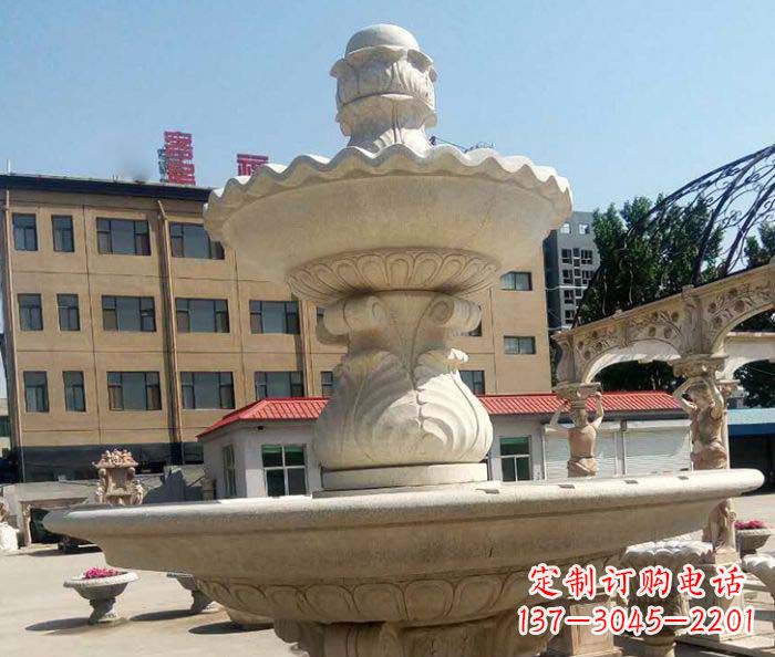 泰州小区景观砂岩大型喷泉石雕