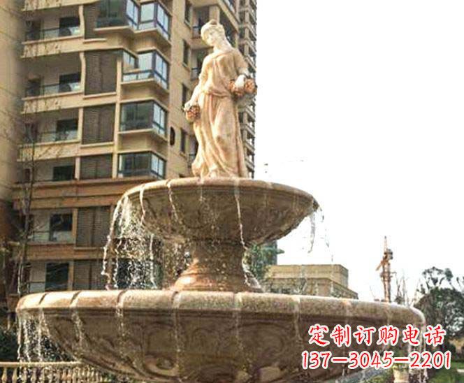 泰州小区景观西方女人喷泉石雕