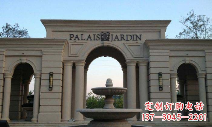 泰州小区门口景观大理石喷泉石雕
