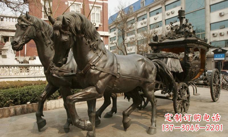 泰州小区欧式马车铜雕