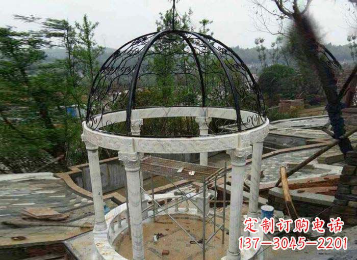 泰州小区欧式圆顶凉亭石雕