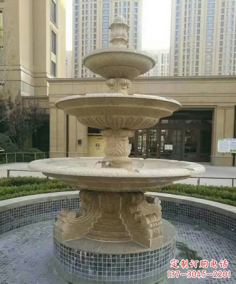 泰州小区喷泉石雕 (2)