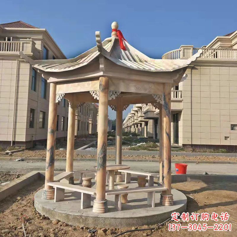 泰州小区庭院石雕凉亭