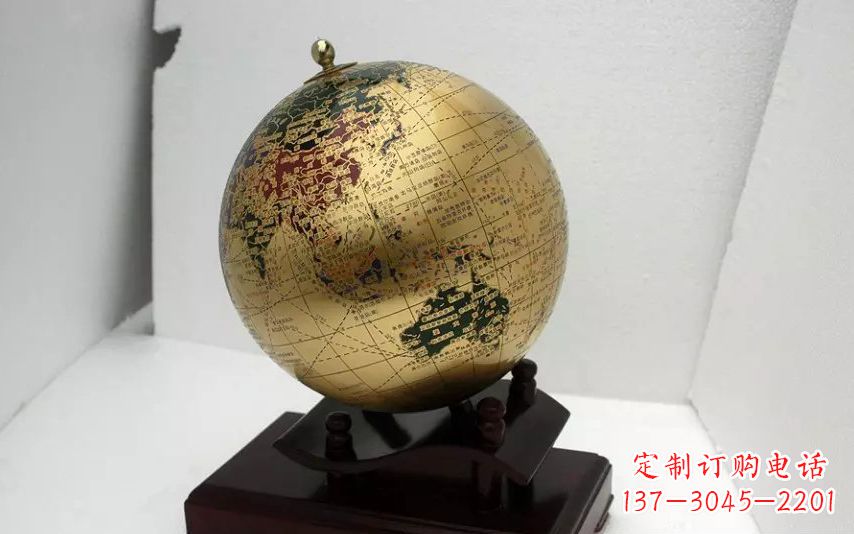 泰州校园不锈钢地球仪雕塑 (3)