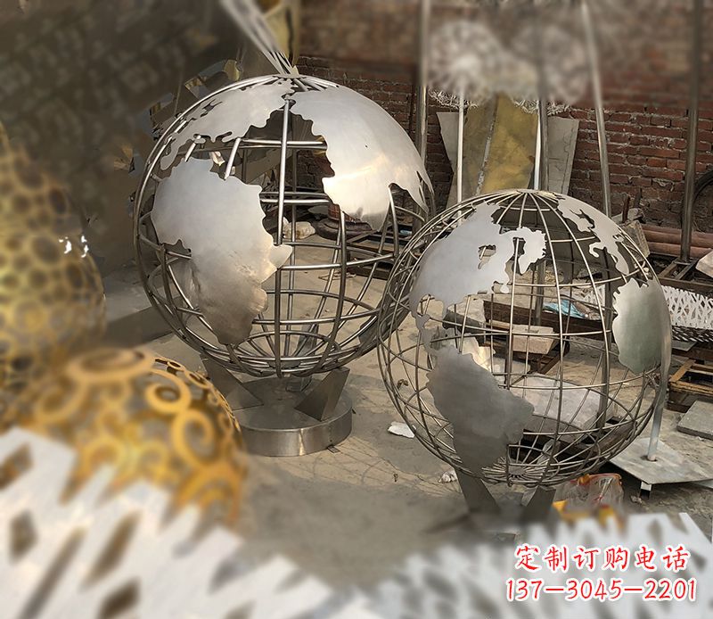 泰州校园不锈钢地球仪雕塑112