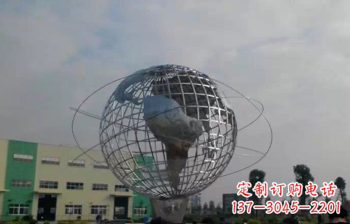 泰州校园不锈钢地球仪雕塑222