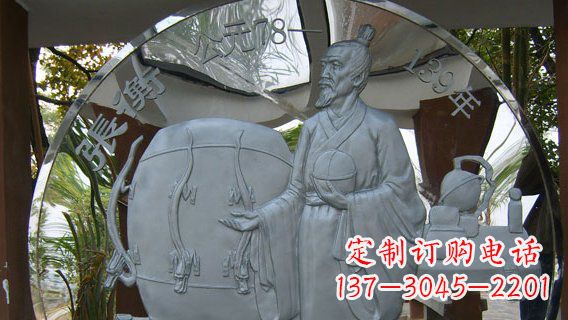 泰州校园不锈钢名人宣传雕塑