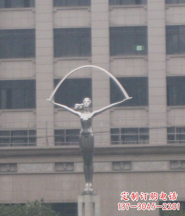 泰州校园不锈钢女孩雕塑
