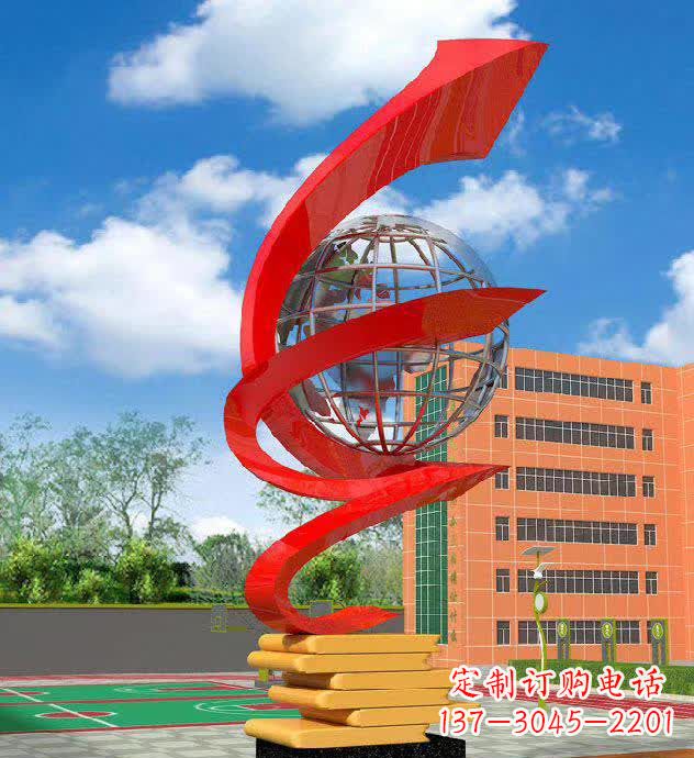 泰州校园不锈钢书籍标志雕塑