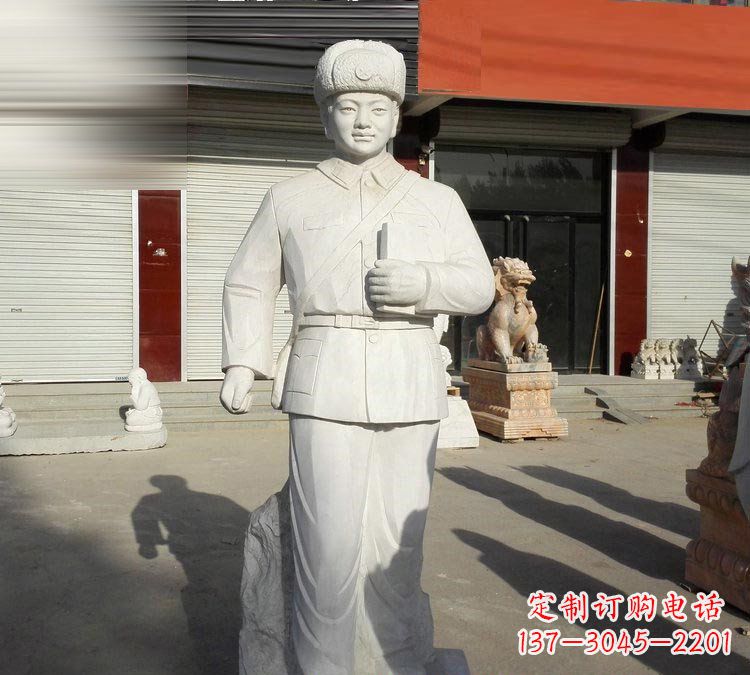 泰州校园大理石立式雷锋雕塑