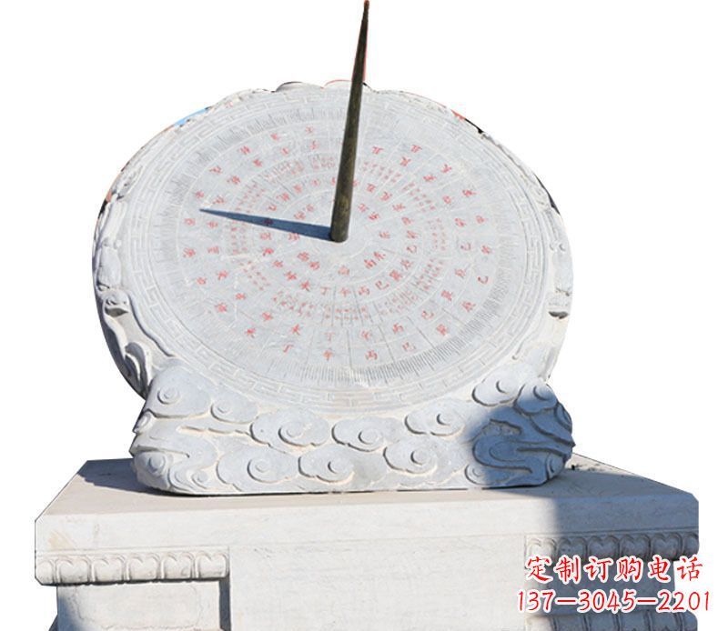 泰州校园大理石日晷景观石雕 (3)