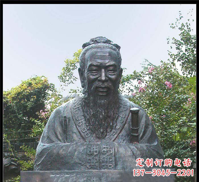 泰州校园大型孔子头像铜雕