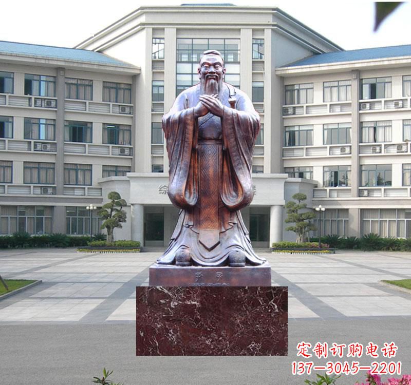 泰州校园雕塑孔子 (2)