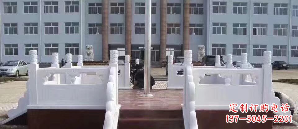 泰州校园汉白玉升旗台石雕