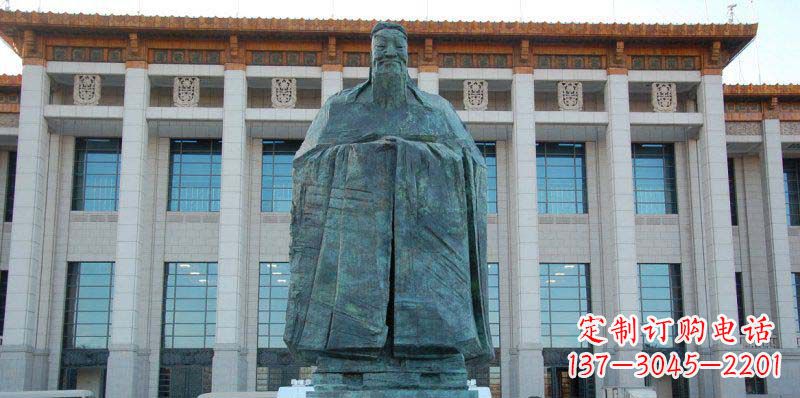 泰州校园孔子景观铜雕