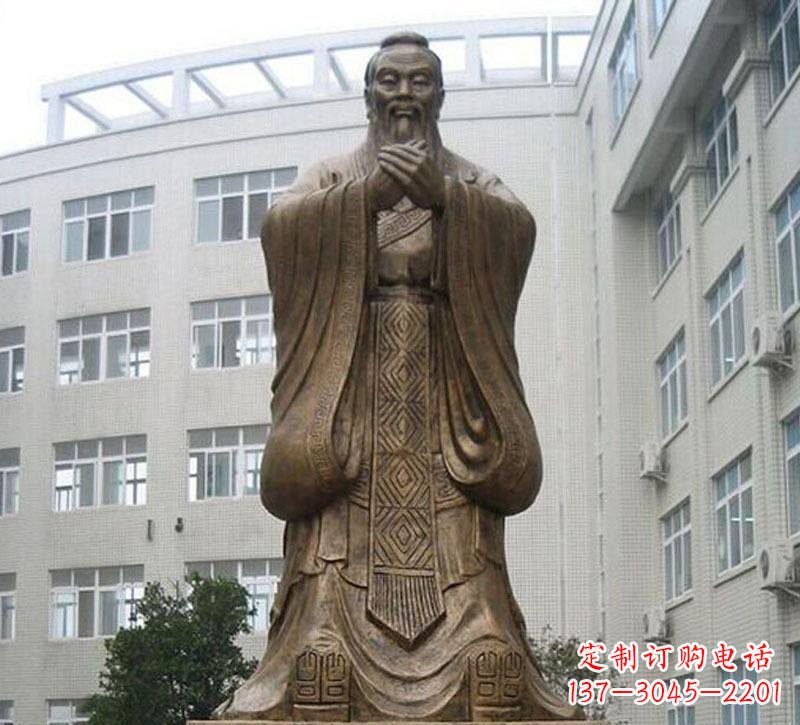 泰州校园孔子铜雕222