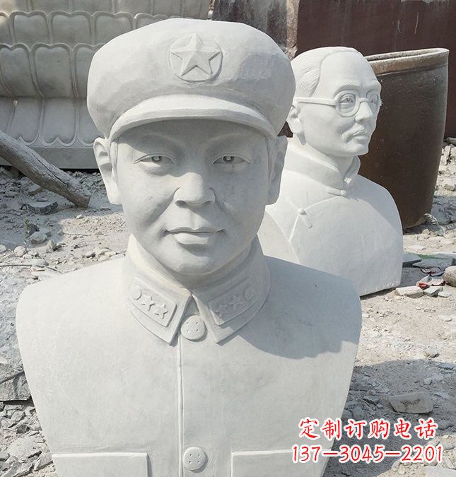 泰州校园雷锋头像石雕