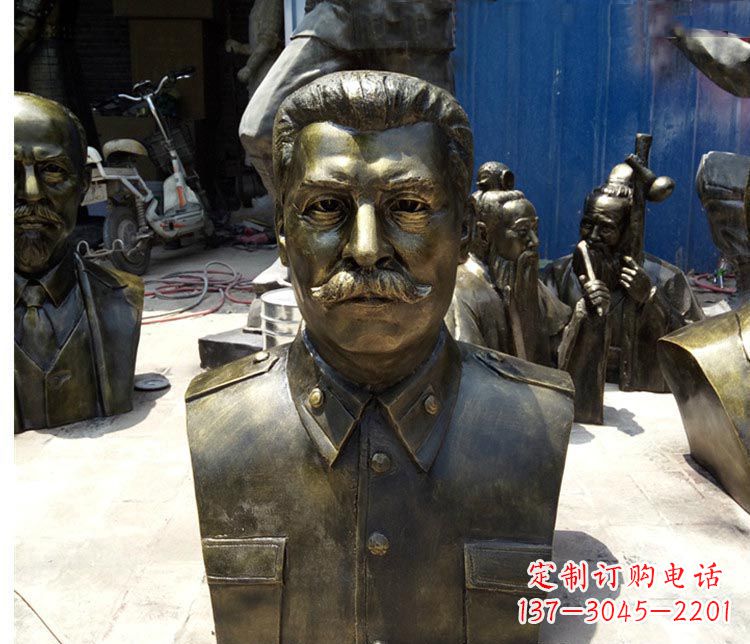 泰州校园名人斯大林胸像铜雕