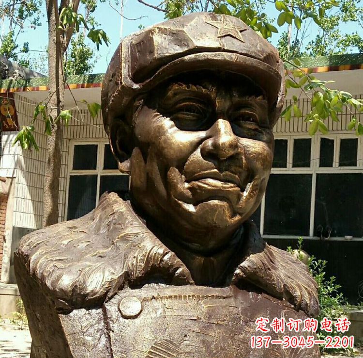 泰州校园名人朱德胸像铜雕