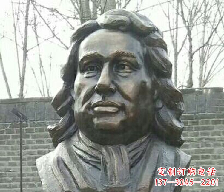 泰州校园牛顿胸像铜雕