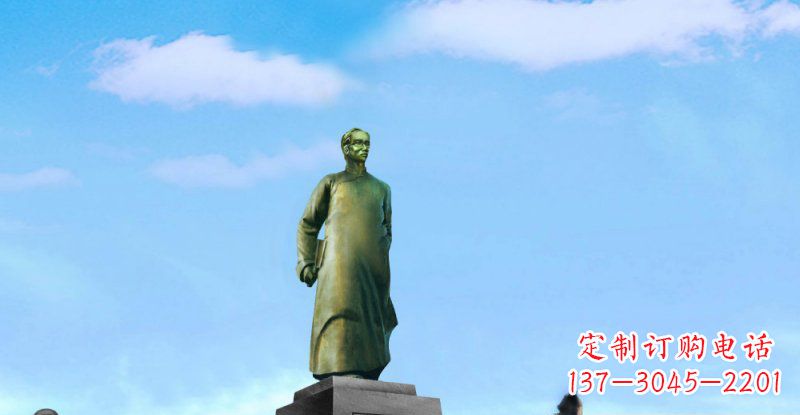 泰州校园朱自清近代名人铜雕