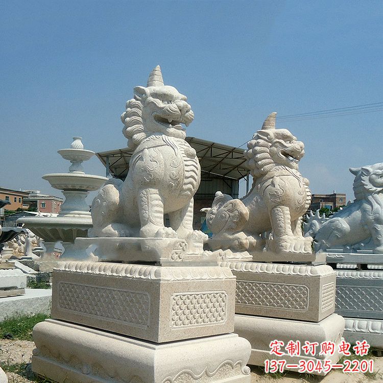 泰州獬豸 石雕 独角兽-法院大门神兽雕塑