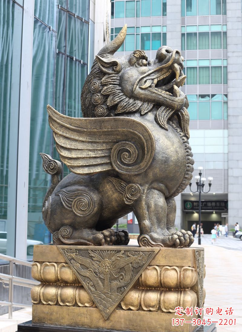 泰州獬豸法院独角兽铜雕