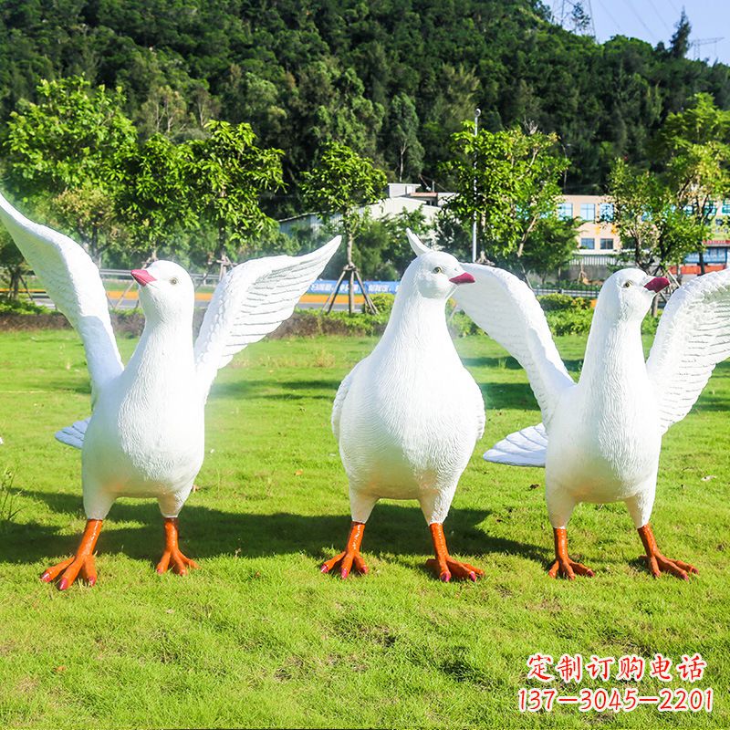 泰州信阳师院和平鸽雕塑