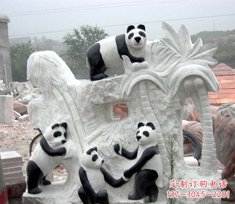 泰州熊猫动物景观石雕