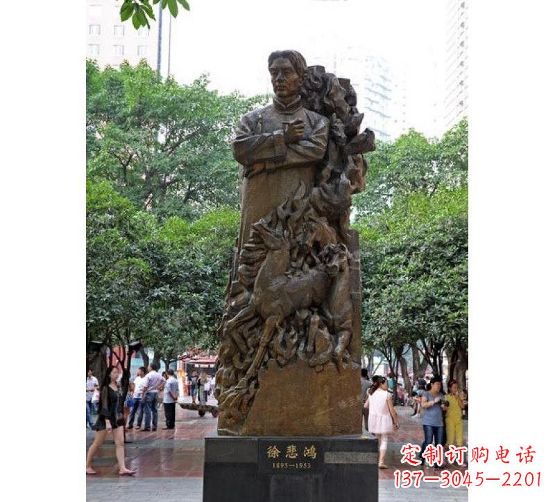 泰州徐悲鸿铜雕