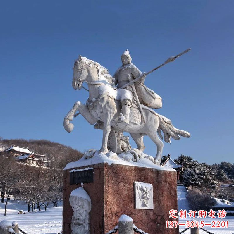 泰州薛仁贵骑马雕像-中国历史名人唐朝名将景区景观雕塑