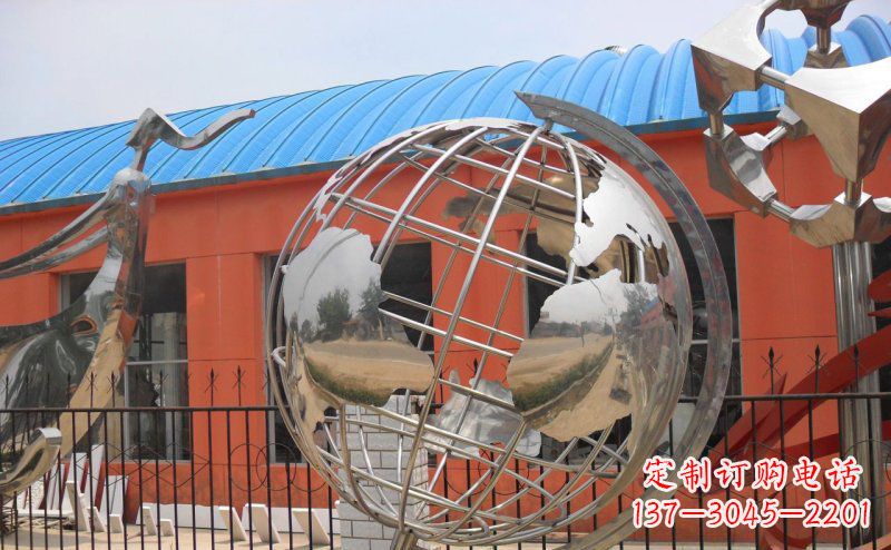 泰州学校不锈钢地球仪雕塑