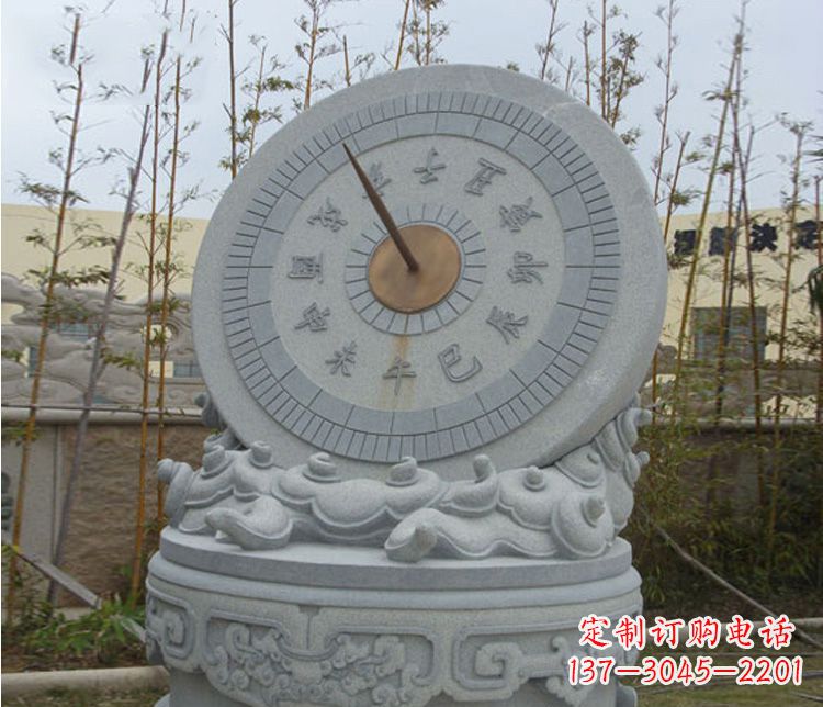 泰州学校大理石日晷石雕 (5)