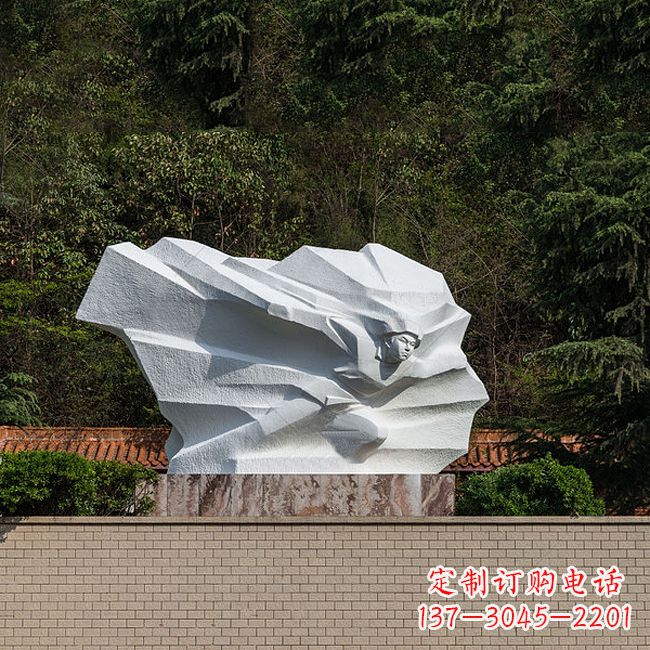 泰州英雄人物黄继光景区景点汉白玉石刻雕塑