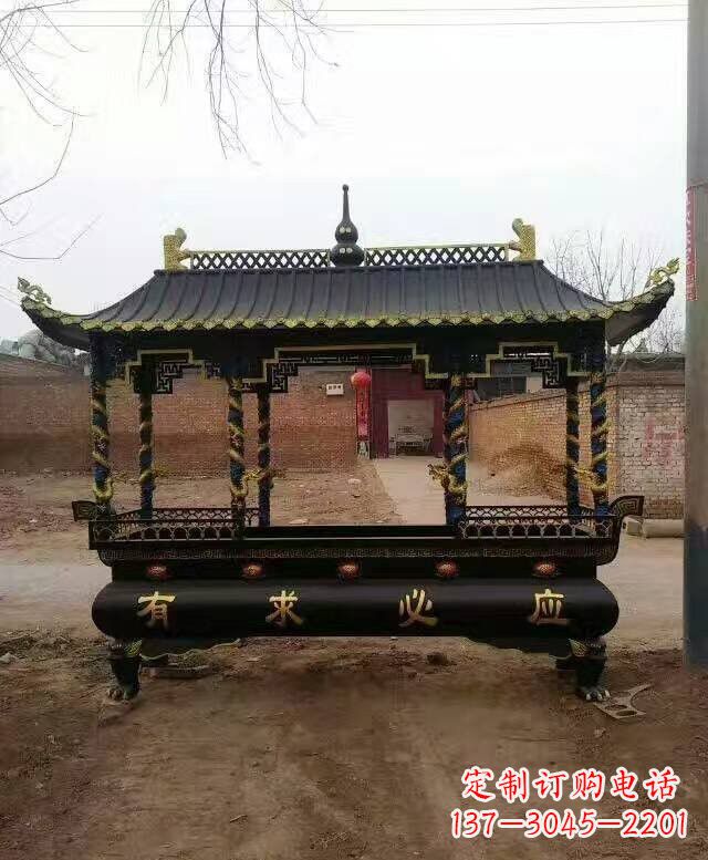 泰州有求必应方形香炉铜雕