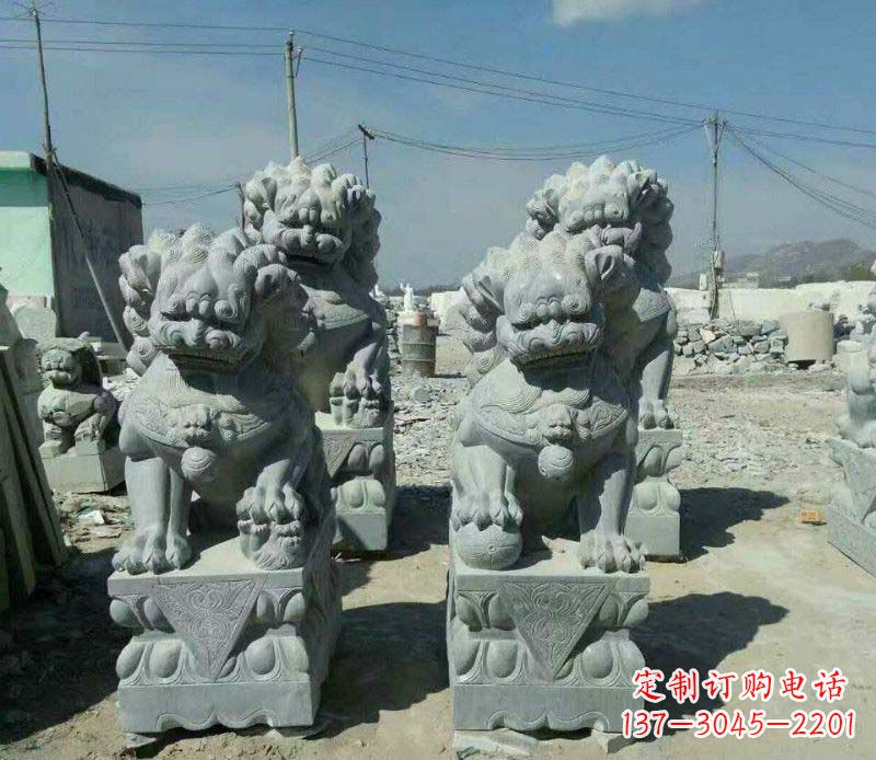 泰州园林仿古狮子景观石雕