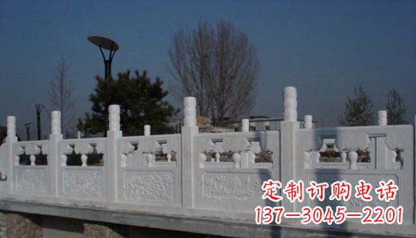 泰州园林汉白玉栏板景观石雕