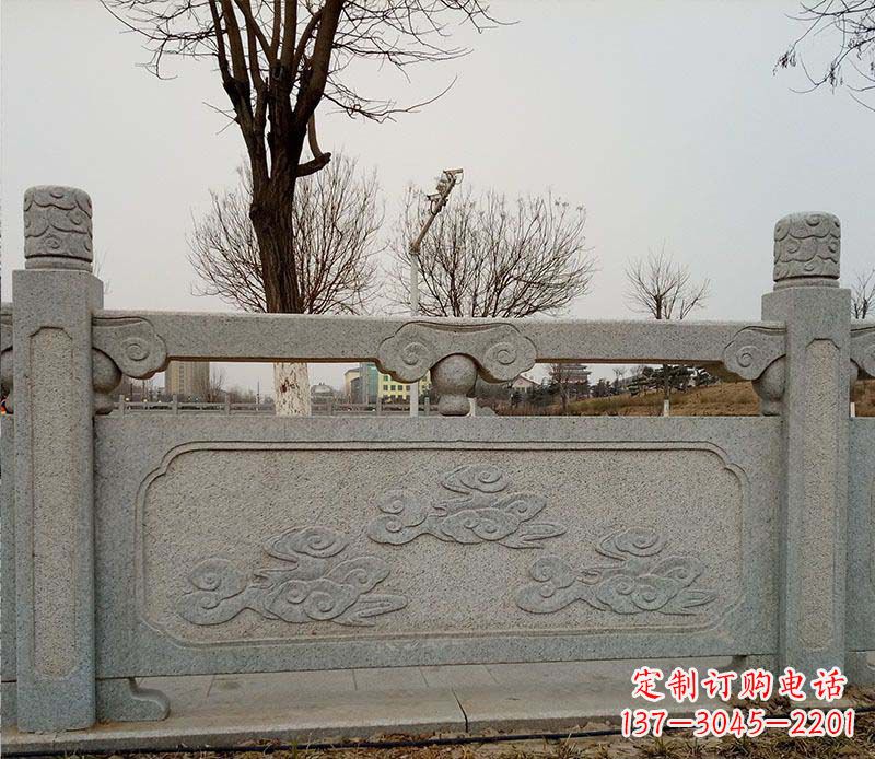 泰州园林护城河石栏板景观石雕