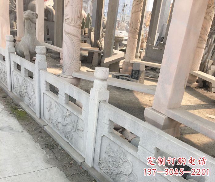 泰州园林景观大理石浮雕栏板石雕